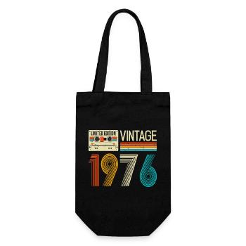 Vintage 1976 Limited Edition, 50. Geburtstagsgeschenke - Geschenkbeutel für Flaschen - Schwarz - Vorne