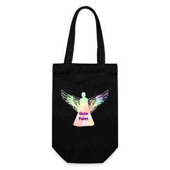 Have a good trip angel wings rainbow angel - Gift Bag for Bottles - black - Front