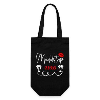 Mädelstrip 2026 Girls Trip Mädelstour Mädlstrip - Geschenkbeutel für Flaschen - Schwarz - Vorne