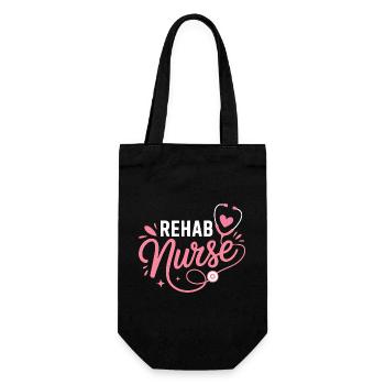 Reha Nurse Stethoskop-Design - Geschenkbeutel für Flaschen - Schwarz - Vorne