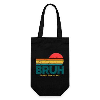 Coucher de soleil rétro Bruh Mama - Sac à bouteille - noir - Devant