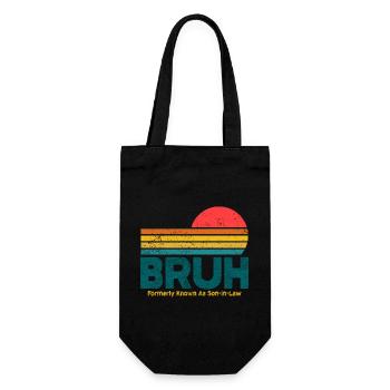 Bruh Sunset Retro Meme Design - Sac à bouteille - noir - Devant