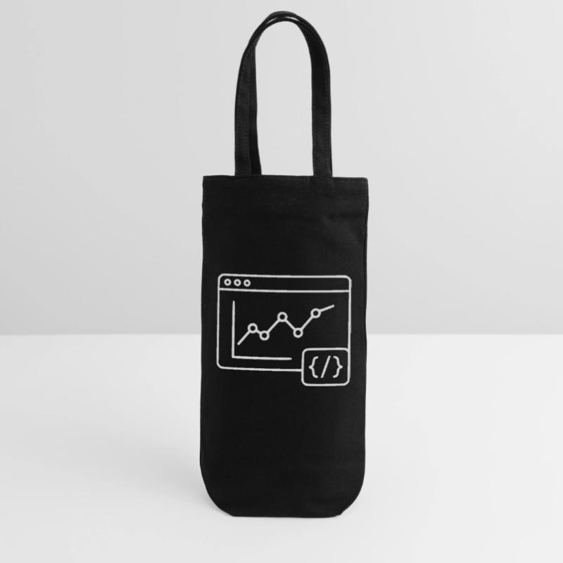 Web Analyse Chart Coding Browser Vektor Geschenkbeutel für Flaschen