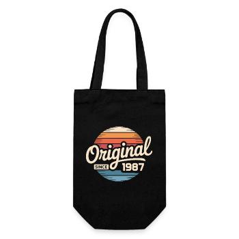 Vintage 1987 Vintage Birthday Gift 1987 - Gift Bag for Bottles - black - Front