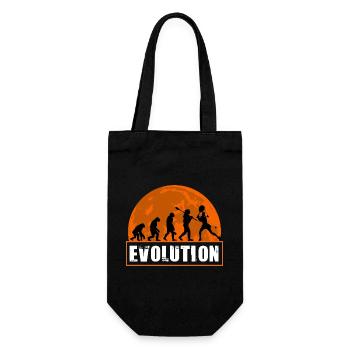 Évolution de la silhouette vintage du joueur de tennis - Sac à bouteille - noir - Devant