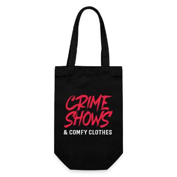 Krimi True Crime - Geschenkbeutel für Flaschen - Schwarz - Vorne