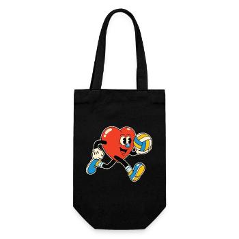 Heart Volleyball Hero Valentine's Day - Gift Bag for Bottles - black - Front