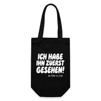 I saw the error first - Gift Bag for Bottles - black - Front