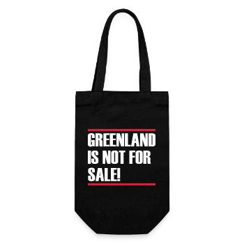Greenland Is Not For Sale - Geschenkbeutel für Flaschen - Schwarz - Vorne