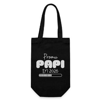 Promu Papi en 2026 Annonce Grossesse Futur Papy - Sac à bouteille - noir - Devant