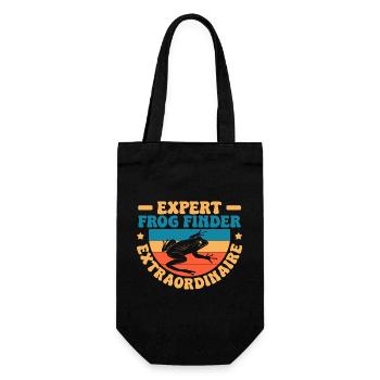 Frog Catcher Expert Frog Finder Extraordinaire - Geschenkbeutel für Flaschen - Schwarz - Vorne