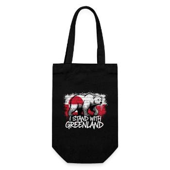 Je soutiens le Groenland – Polar Bear - Sac à bouteille - noir - Devant