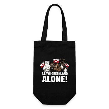 Leave Greenland Alone! - Gift Bag for Bottles - black - Front
