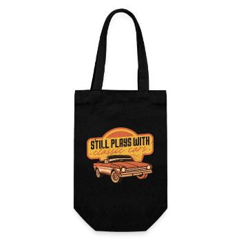 Classic Car Collector Still Plays With Classic Cars - Gift Bag for Bottles - black - Front