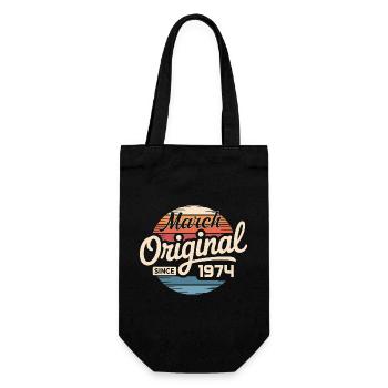 Legendary since march 1974 - Gift Bag for Bottles - black - Front