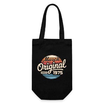Legendary since march 1975 - Gift Bag for Bottles - black - Front