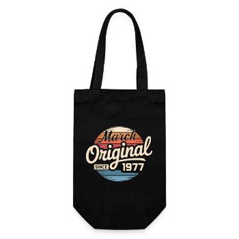 Legendary since march 1977 - Gift Bag for Bottles - black - Front