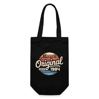 Legendary since march 1984 - Gift Bag for Bottles - black - Front
