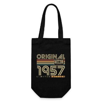 Original 1957 Vintage Retro Birthday Gift - Gift Bag for Bottles - black - Front