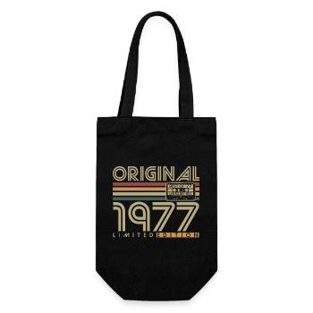 Cadeau d’anniversaire vintage original de 1977 - Sac à bouteille - noir - Devant