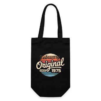 February 1975 Birthday present February 1975 - Gift Bag for Bottles - black - Front