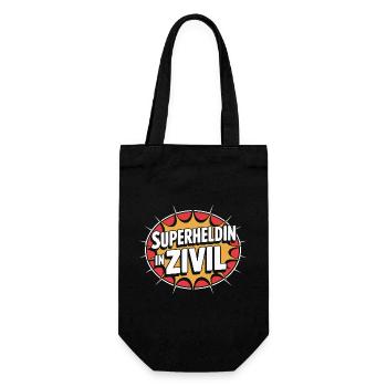 Super-héroïne en costume de super-héros civil - Sac à bouteille - noir - Devant