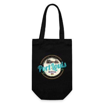 Port Louis Mauritius Indischer Ozean Souvenir - Geschenkbeutel für Flaschen - Schwarz - Vorne