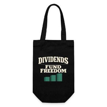 Long-term investor buys and holds - Gift Bag for Bottles - black - Front