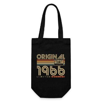 1966 Vintage Vintage Retro Birthday Gift - Gift Bag for Bottles - black - Front