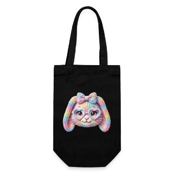 Lunettes en forme de cœur de lapin Pâques en forme de lapin pastel arc-en-ciel - Sac à bouteille - noir - Devant