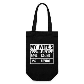 My Wife's Sound Advice Graphic Tee - Gift Bag for Bottles - black - Front