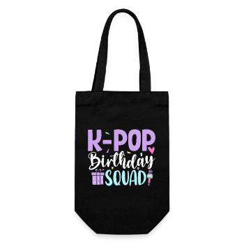 K Pop Birthday Squad - Geschenkbeutel für Flaschen - Schwarz - Vorne