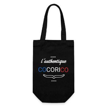 Cocorico – Design Français Minimaliste - Sac à bouteille - noir - Devant