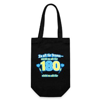 Zu alt für Drama 180 Shirt - Geschenkbeutel für Flaschen - Schwarz - Vorne