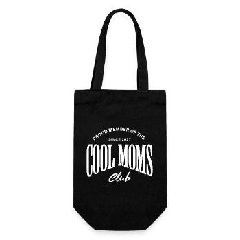 Mama 2027 - Proud member of the Cool Moms Club - Geschenkbeutel für Flaschen - Schwarz - Vorne