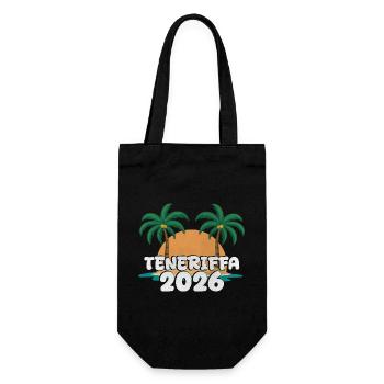 Teneriffa 2026 - Geschenkbeutel für Flaschen - Schwarz - Vorne