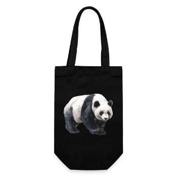 Panda - Geschenkbeutel für Flaschen - Schwarz - Vorne