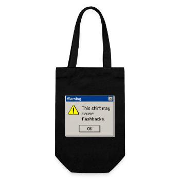 Retro-90er-Computerfehler-Pop-up-Flashback - Geschenkbeutel für Flaschen - Schwarz - Vorne
