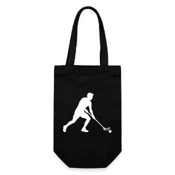 Les joueurs de floorball et de floorball vont ensemble - Sac à bouteille - noir - Devant