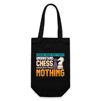 Chess Chess Player Chessboard - Gift Bag for Bottles - black - Front