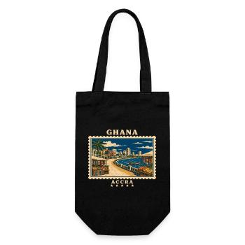 Ghana Accra Vintage Travel Brand - Gift Bag for Bottles - black - Front