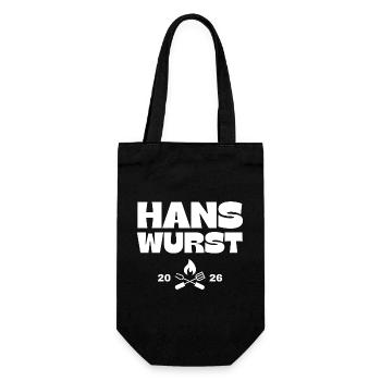 Hans Wurst - Geschenkbeutel für Flaschen - Schwarz - Vorne