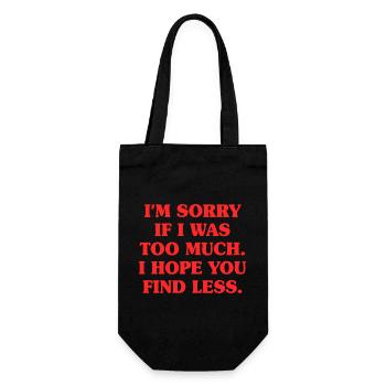 Désolé si j’ai été trop puissant Ex femme puissante - Sac à bouteille - noir - Devant