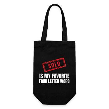 Real Estate Agent Realtor Home Seller Marketing - Gift Bag for Bottles - black - Front