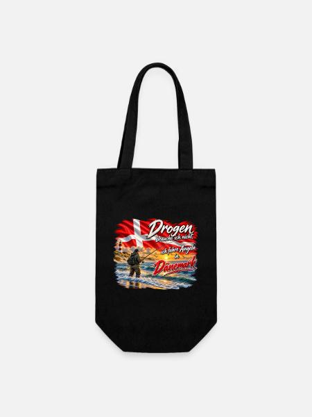 Dänemark Angeln am Sonnenuntergang - Geschenkbeutel für Flaschen - Schwarz