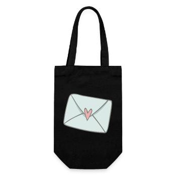 love letter - Gift Bag for Bottles - black - Front