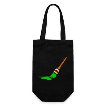 Urban Graffiti Pinsel Design - Geschenkbeutel für Flaschen - Schwarz - Vorne