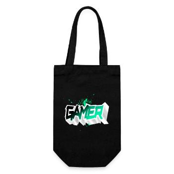 Gamer - Geschenkbeutel für Flaschen - Schwarz - Vorne