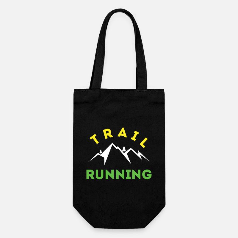 Trail Running - Geschenkbeutel für Flaschen - Schwarz