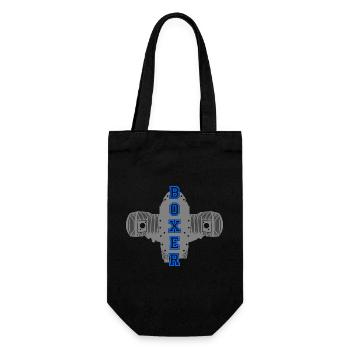 Boxer motor motorcycle motorcyclist biker - Gift Bag for Bottles - black - Front